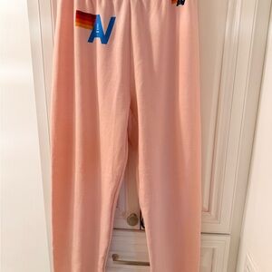 Aviator Nation Logo Sweatpants light pink NWOT never worn